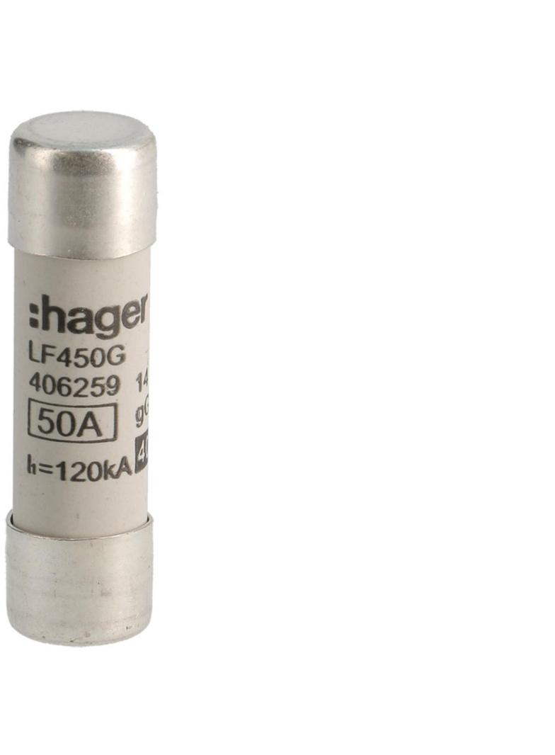 Wkładka bezpiecznikowa cylindryczna CH-14 14x51mm gG 50A 400VAC LF450G HAGER