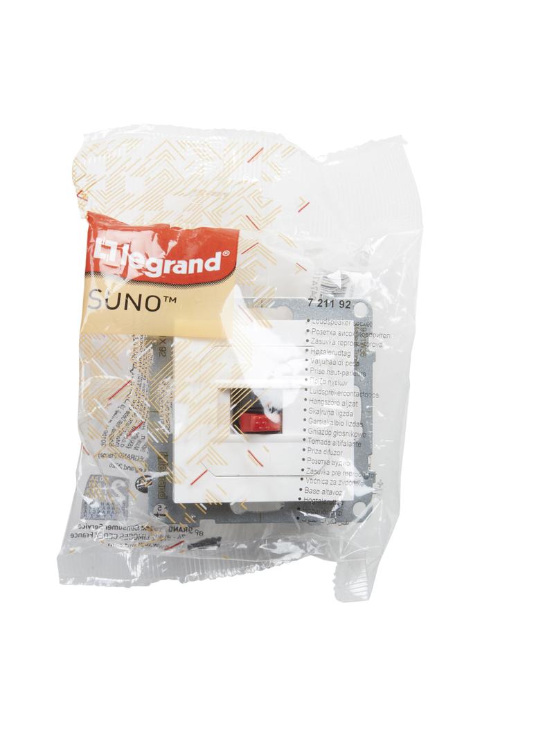 SUNO - Gniazdo głośnikowe pojedyncze, Biały, Legrand