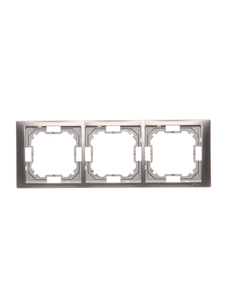 Simon Basic Neos Ramka 3-krotna NEOS – uniwersalna poziom i pion stal inox BMRC3/21 KONTAKT
