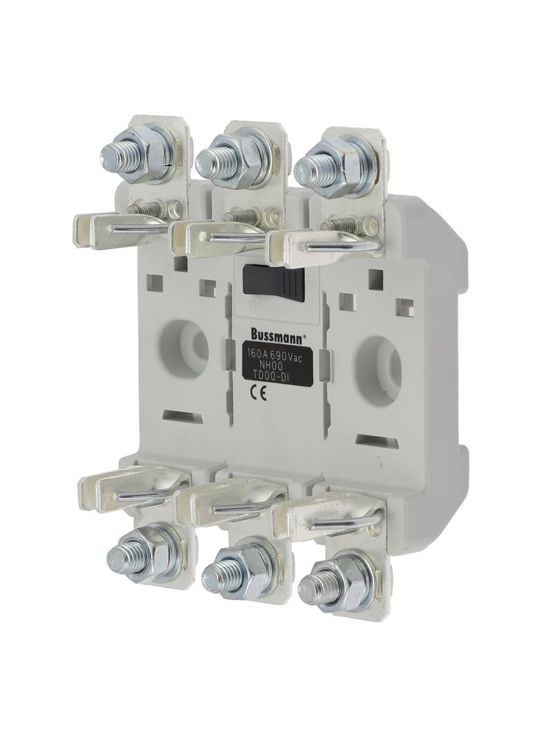 Triple Integral Base NH00 CE podstawa NH000/00 3P 160A mont. szyna DIN i śruby podwójny styk TD00-DI