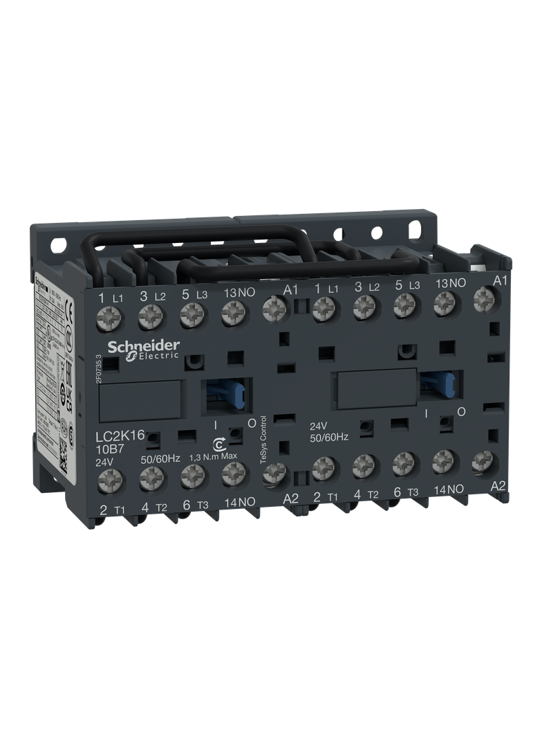 Układ nawrotny TeSys K AC3 16A 3P 1NO cewka 24VAC zaciski skrzynkowe