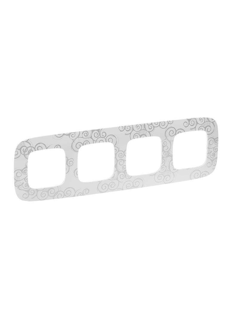Valena Allure Ramka Poczwórna Arabeska Chrom 754344 LEGRAND