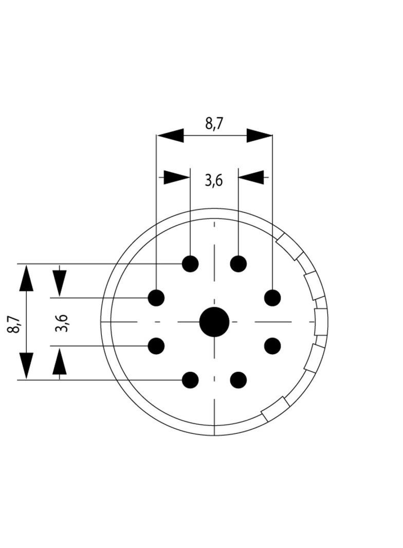 SAI-M23-SE-9-F-G Wkładka stykowa do złączy okrągłych WEIDMULLER