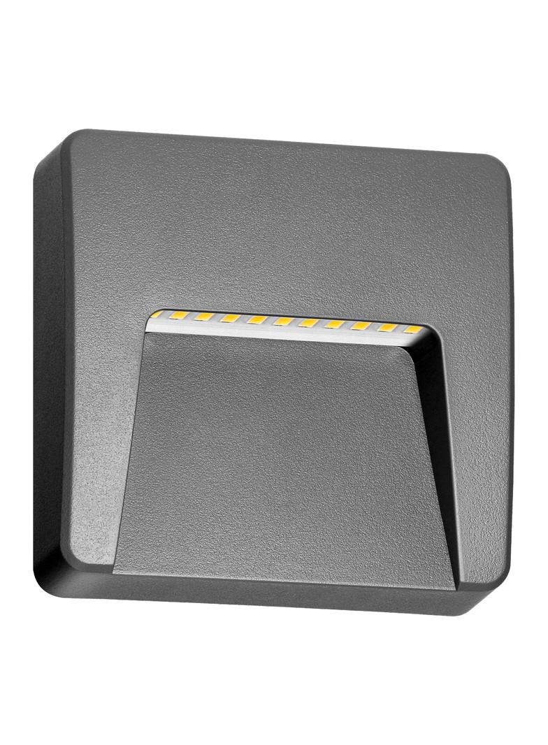 SLIGO LED 3W, lampa elewacyjna, 240lm, IP65, 4000K, kwadratowa, szara