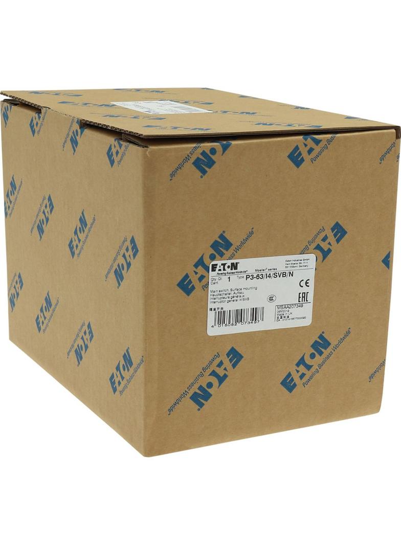 P3-63/I4/SVB/N Rozłącznik On/Off 63A 37kW 207349 EATON