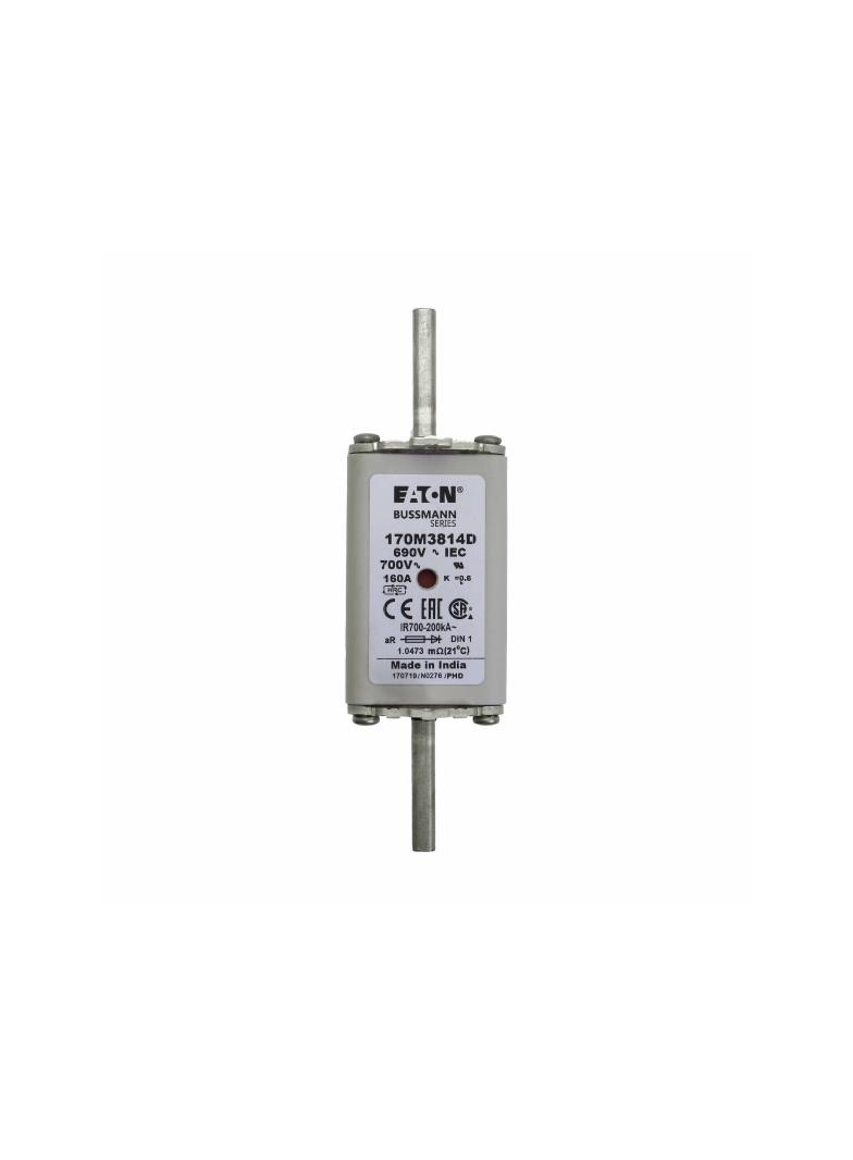FUSE 160A 690V aR DIN 1 HSDNH Wkładka szybka 160A 690V aR DIN 1 podwójny wskaźnik 170M3814D EATON