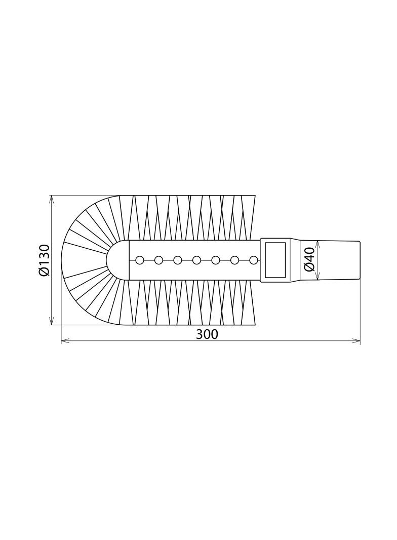 Szczotka prętowa fi 120 / dł. 250 mm