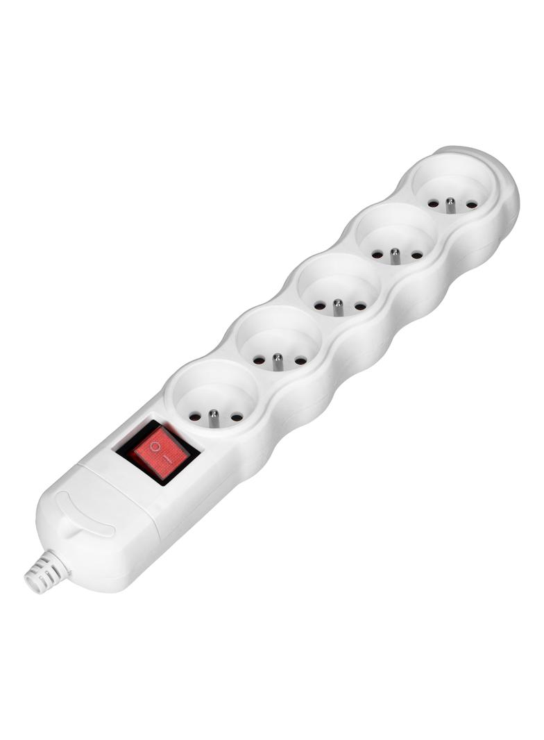 Rozgałęźnik wielogniazdowy 5x2P+Z z wyłącznikiem biały OR-AE-13267/W ORNO