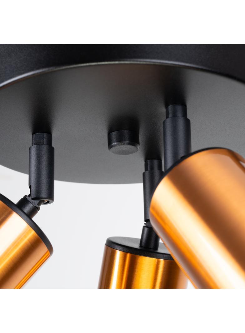 Plafon WINX 3P czarny/miedź