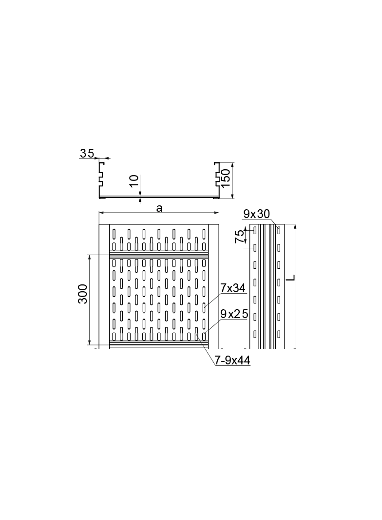 KSC500H150/6 Korytko 2,0 mm