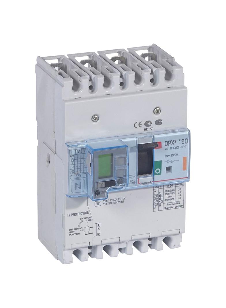 Wyłącznik Z Wyzwalaczem Termiczno-Magnetycznym DPX3 160 4P 63A 25Ka Z Zab. R-Pr. 420071 LEGRAND