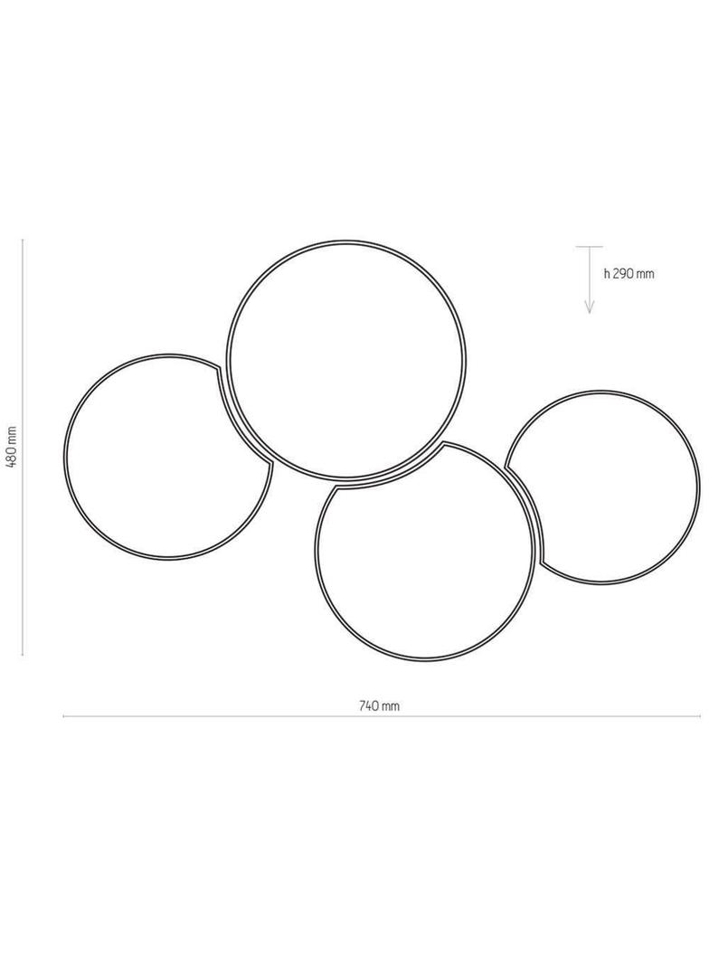 TK-Lighting lampa sufitowa MONA GOLD 4xE27 max 15W