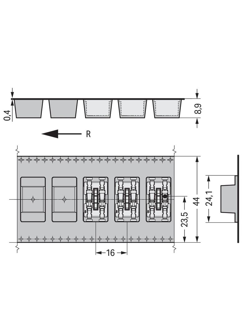 złączka SMD-Through-Board do pł.druk.