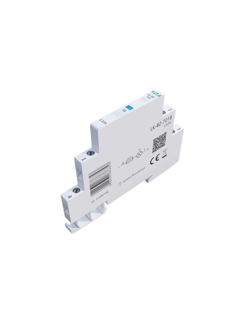 Lampka kontrolna zasilania 110V z zabezpieczeniem 1/3S 1xLED NIEBIESKA LK-BZ-701B-110 F&F