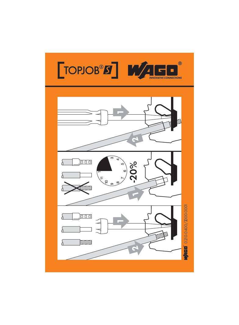 etykieta z instrukcją obsługi dla złączek TOPJOB S