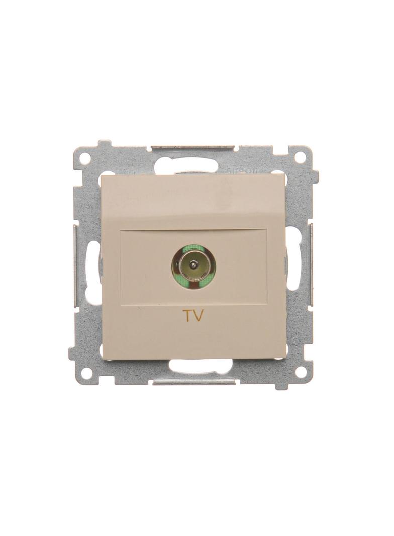 Simon 54 Gniazdo antenowe TV pojedyncze . Do instalacji indywidualnych kremowy DAK1.01/41 KONTAKT