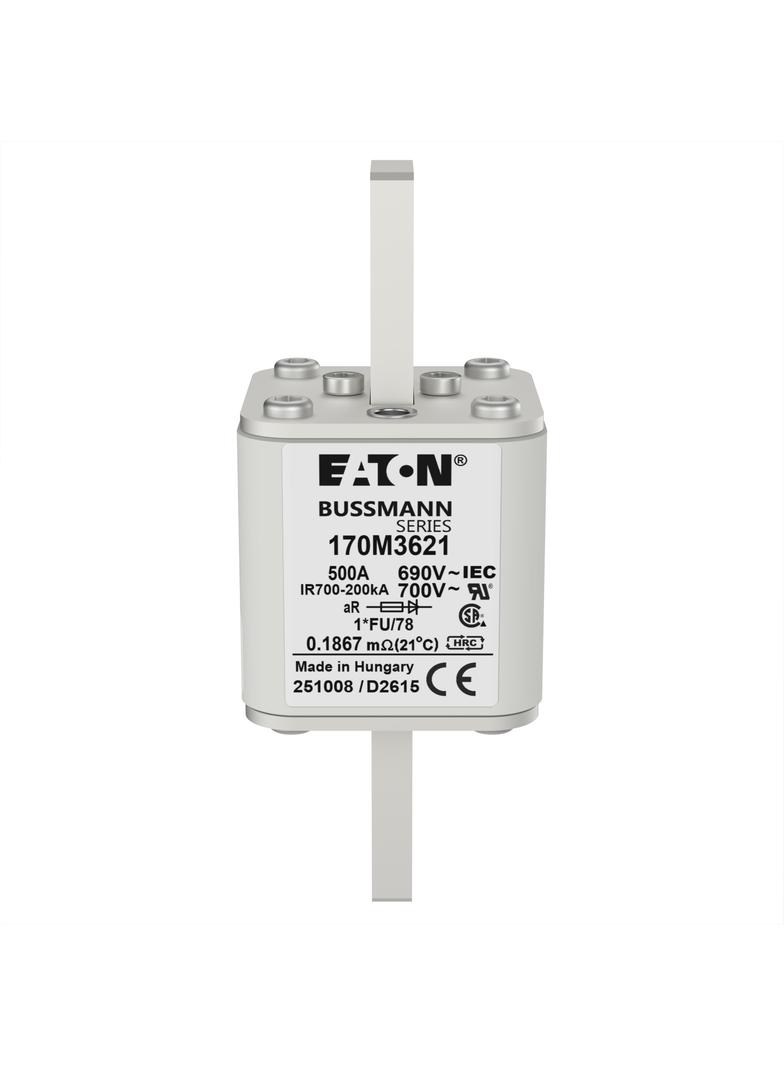 FUSE 500A 690V 1*FU/78 AR UC Wkładka szybka 500A AC 690V rozmiar 1 45x45x110 mm aR, 170M3621 EATON