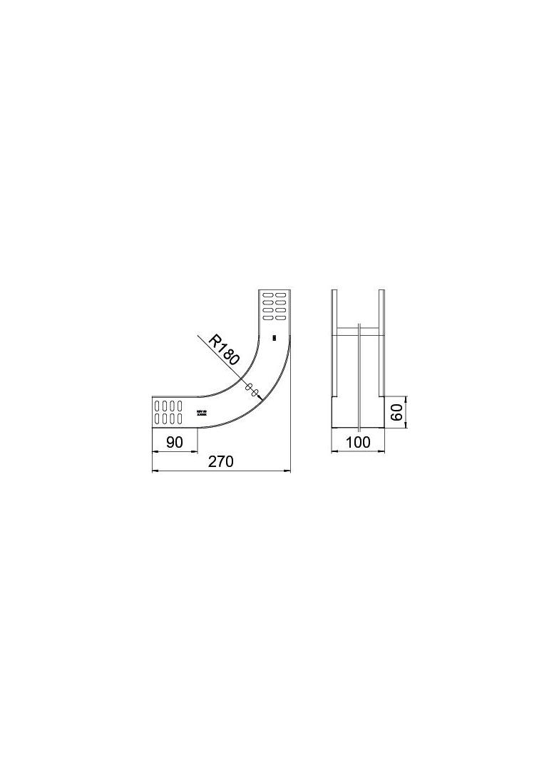 ŁUK 90 PION.WZN.60X100FS
