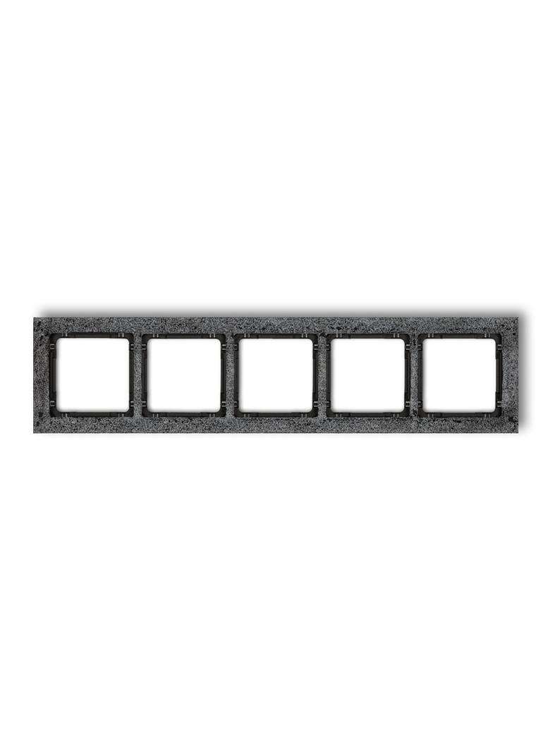 "DECO Ramka pięciokrotna - beton (ramka: antracytowa