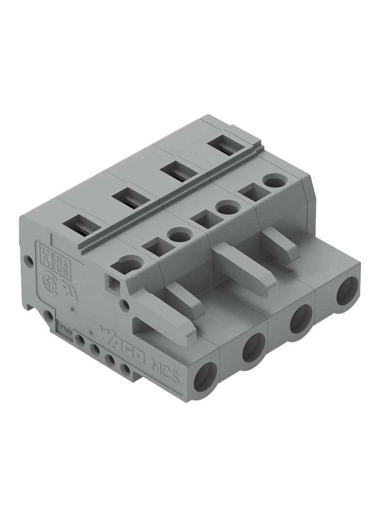 MCS-MIDI Classic gniazdo 4-bieg. szare raster 7,5 mm /50szt./ WAGO