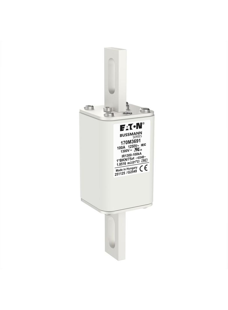 FUSE 100A 1250V 1*FU/115 AR CU Wkładka szybka 100A AC 1250V rozmiar 1 45x45x156 mm a 170M3691 EATON