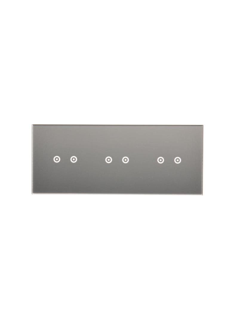 Simon 54 Touch Panel dotykowy S54 Touch 3 moduły 2 pola dotykowe poziome + 2 pola dotykowe poziome + 2 pola dotykowe poziome srebrna mgła DSTR3222/71 KONTAKT