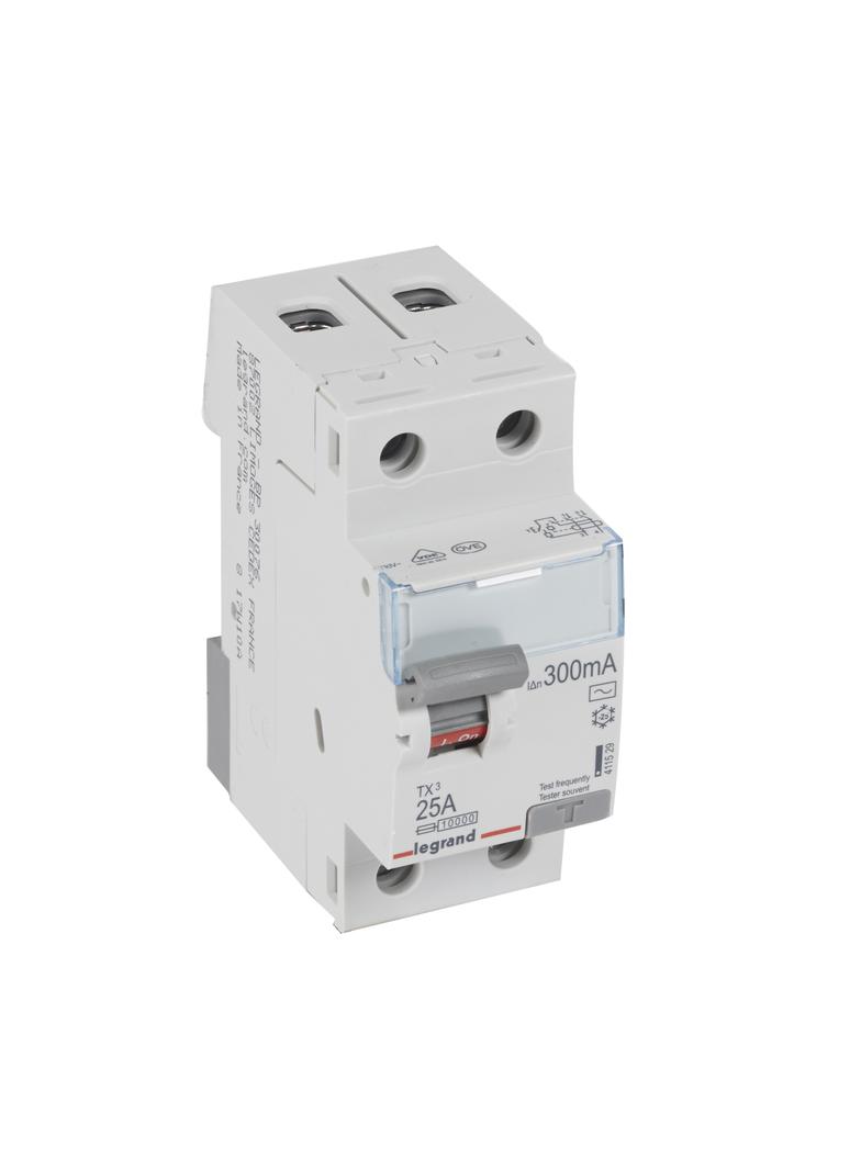 Wyłącznik Różnicowoprądowy 2P 25A 0,3A Typ AC P302 TX3 411529 LEGRAND