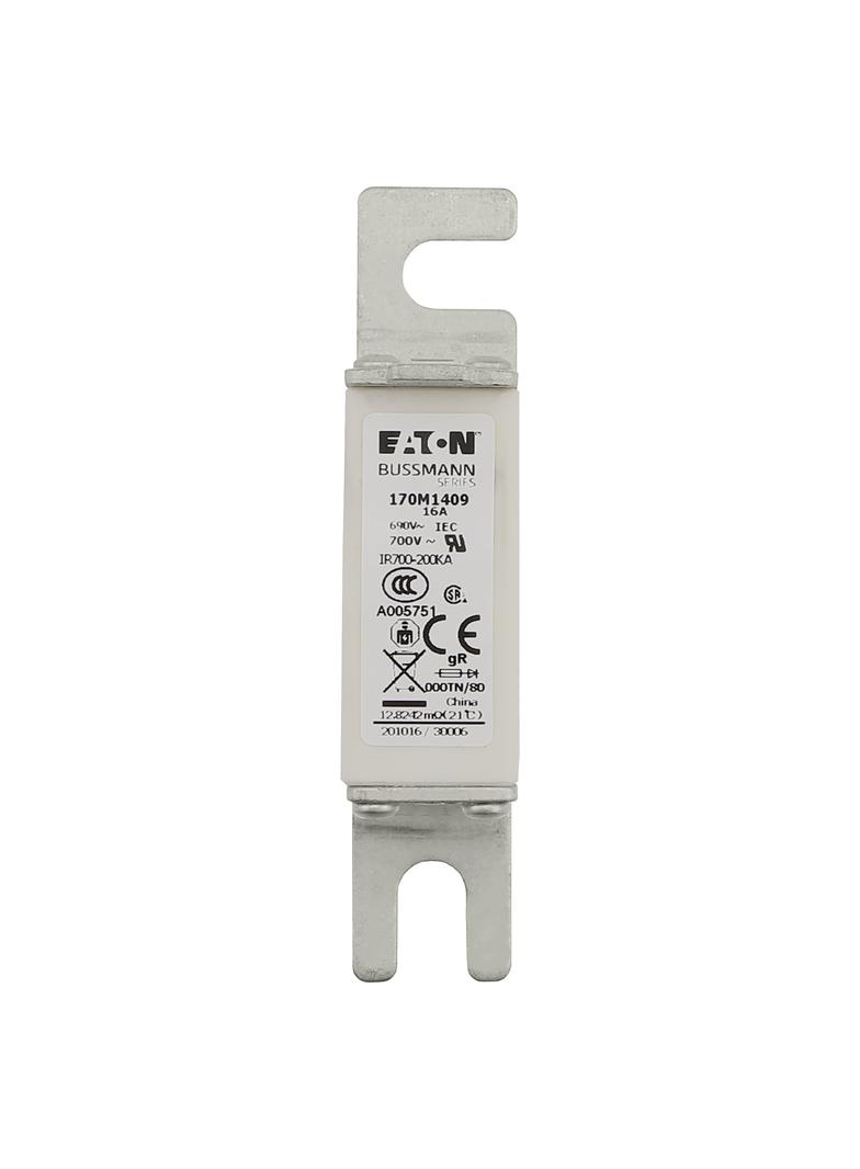 16A 690V gR 000TN/80 TYPE T IND. FUSE Wkładka szybka 16A AC 690V DIN 000 21x40x100 mm gR, 170M1409 E