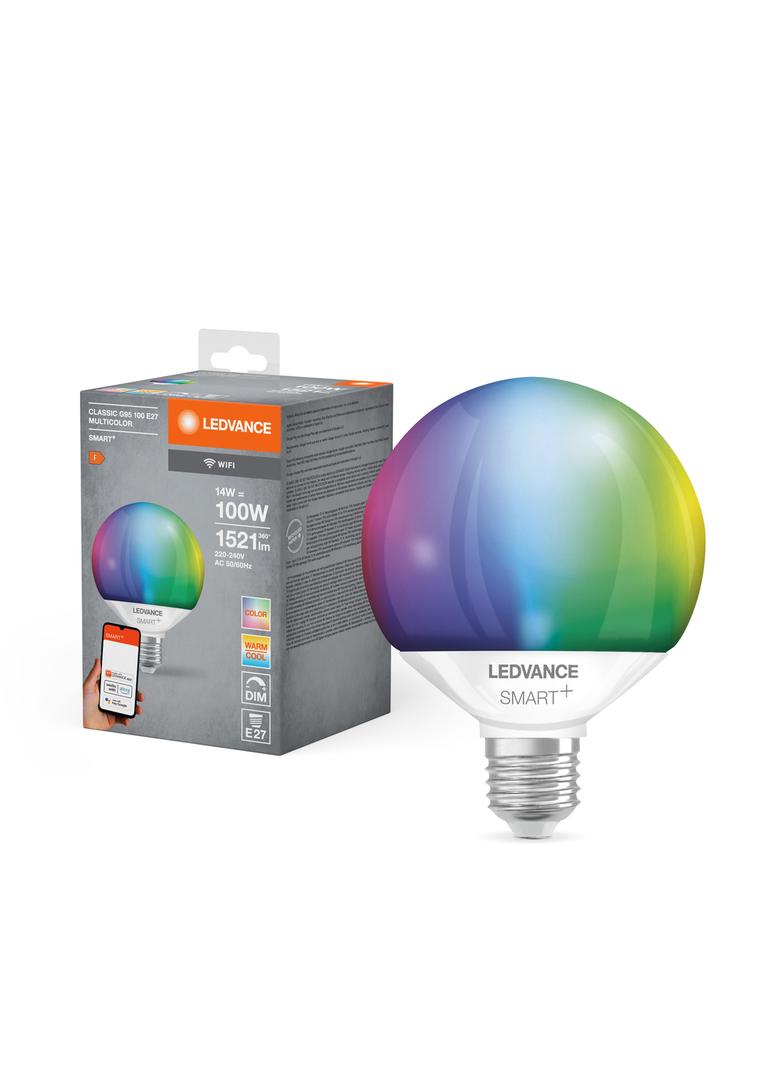 Lampa LED SMART+ WiFi CL G95 Frosted RGBW 100 yes 14W/ E27