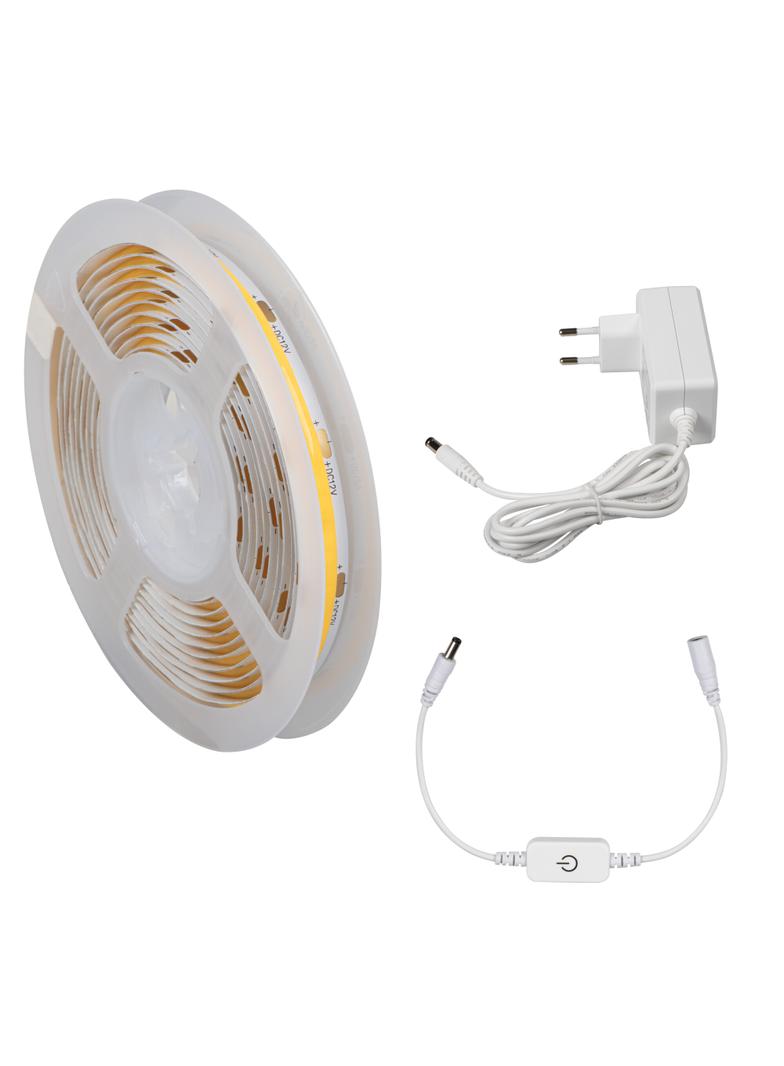 COB SET 3m DIM-WW Zestaw taśmy LED COB 12 DC COB SET 3m DIM-WW 3000K barwa ciepłobiała RA90+ Gwaranc 26326 KANLUX
