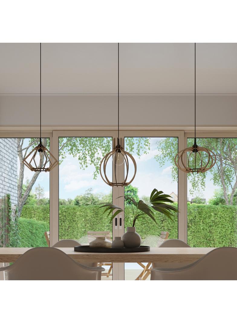 Sollux Lampa wisząca POMPELMO naturalne drewno SL.0393