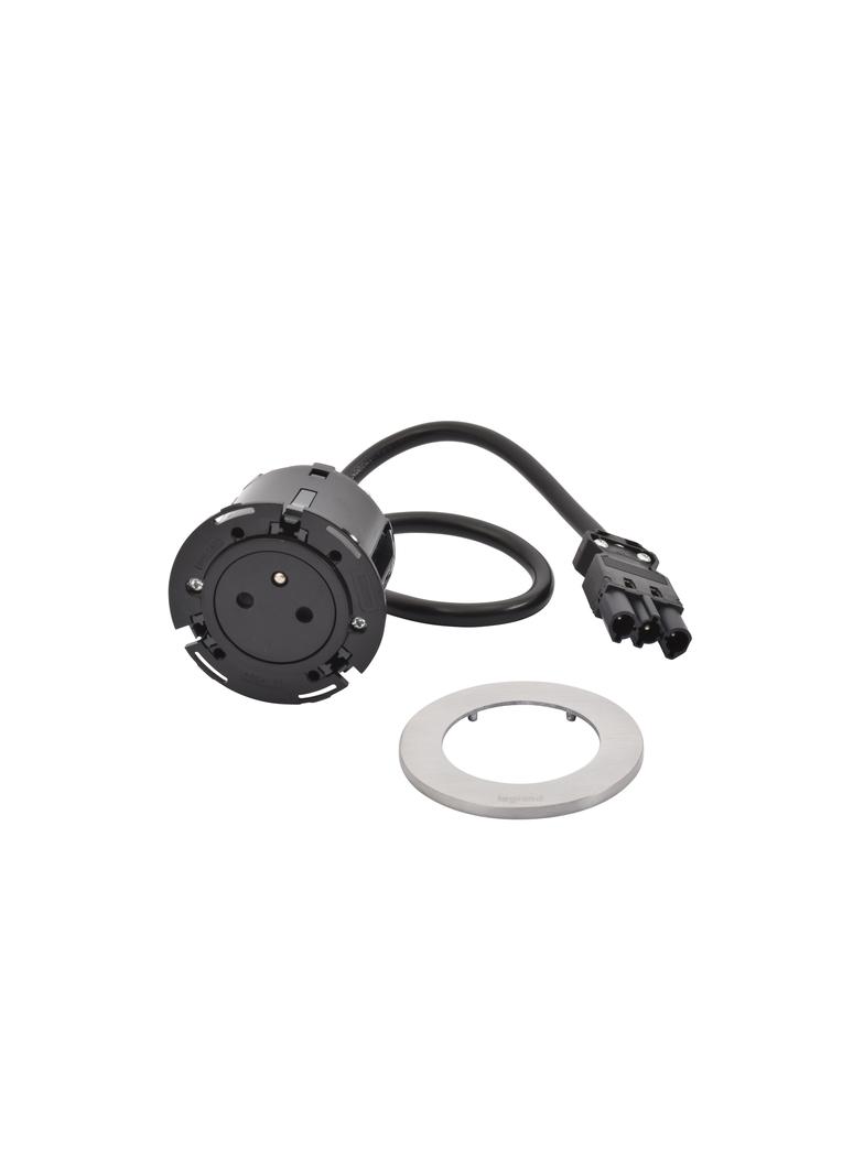 INCARA: DISQ 60 - 2P+Z - 0,5 M WIELAND-METAL/CZARNY, Legrand