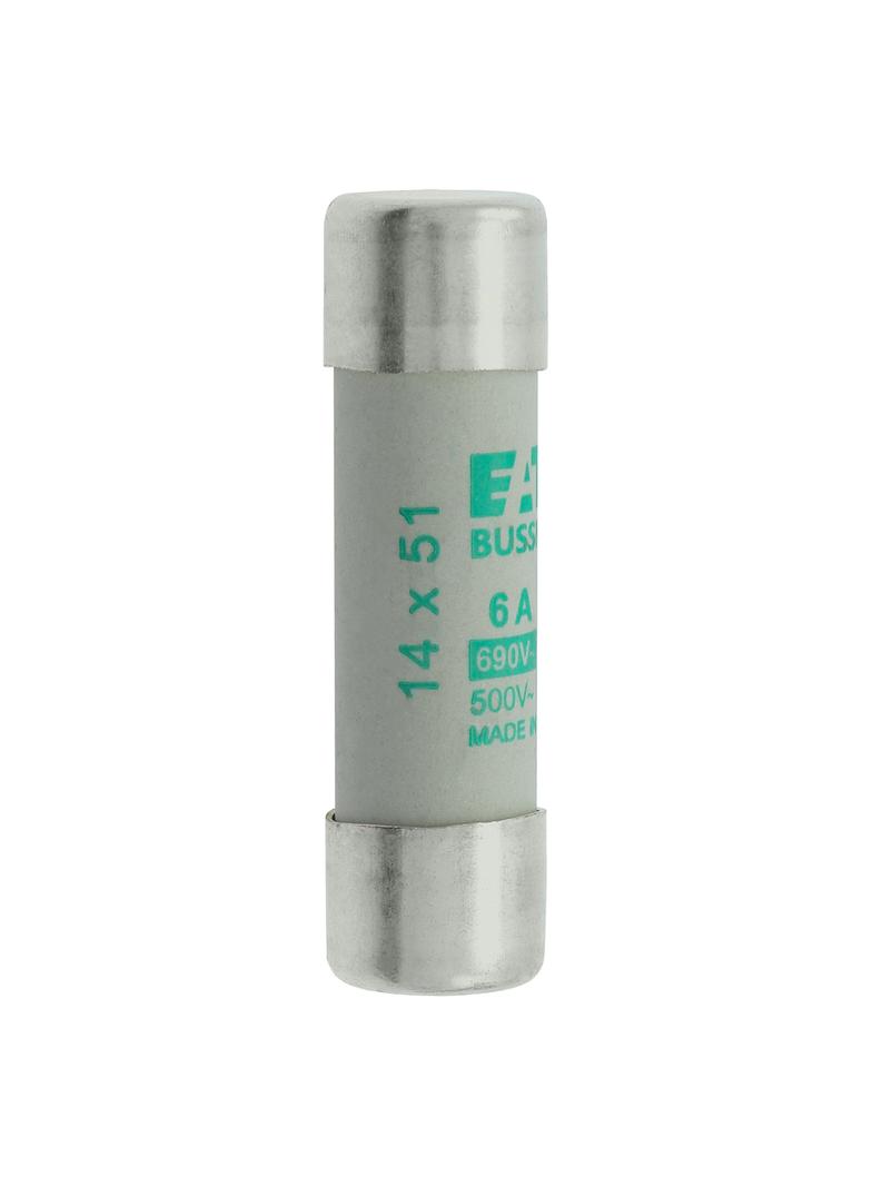 CYLINDRICAL FUSE 14 x 51 6A AM 690V AC Wkładka cylindryczna 14 x 51mm 6A AM 690V AC C14M6 EATON