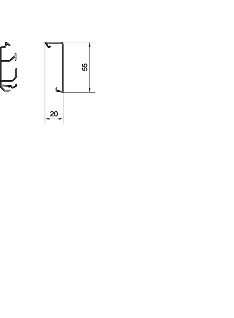 tehalit.SL Pokrywa 20x55 aluminium SL200552D1 HAGER