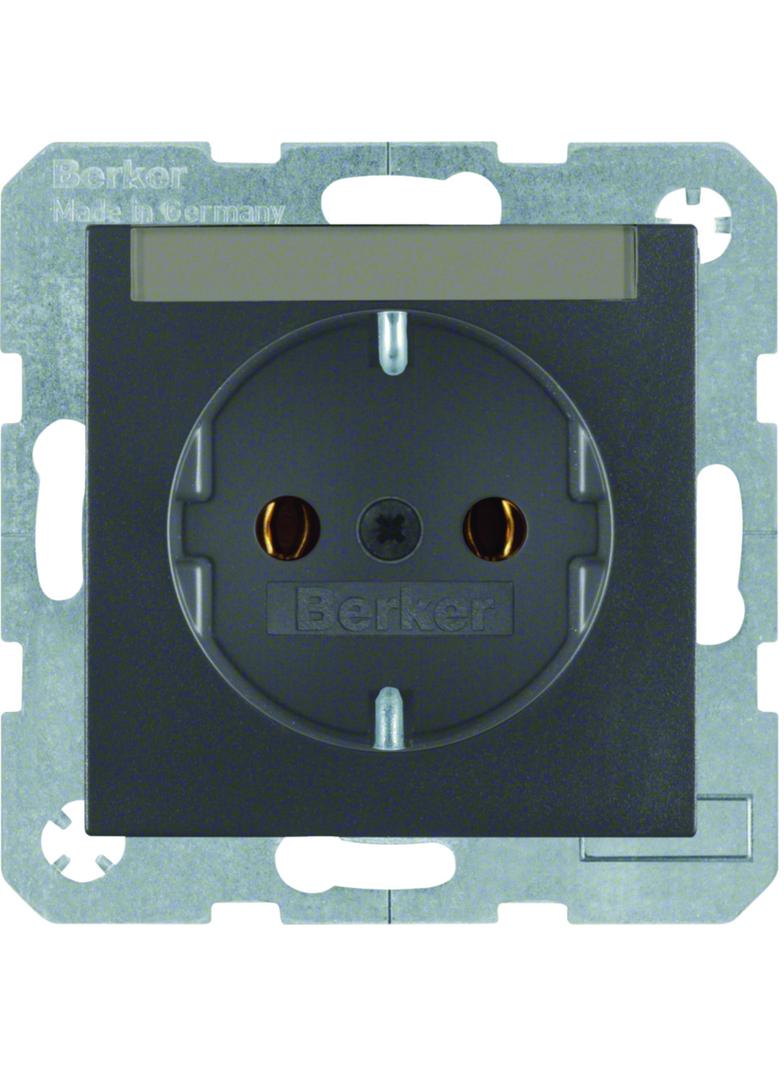 BERKER B.3/B.7 Gniazdo SCHUKO pole opisowe antracyt 47501606 HAGER