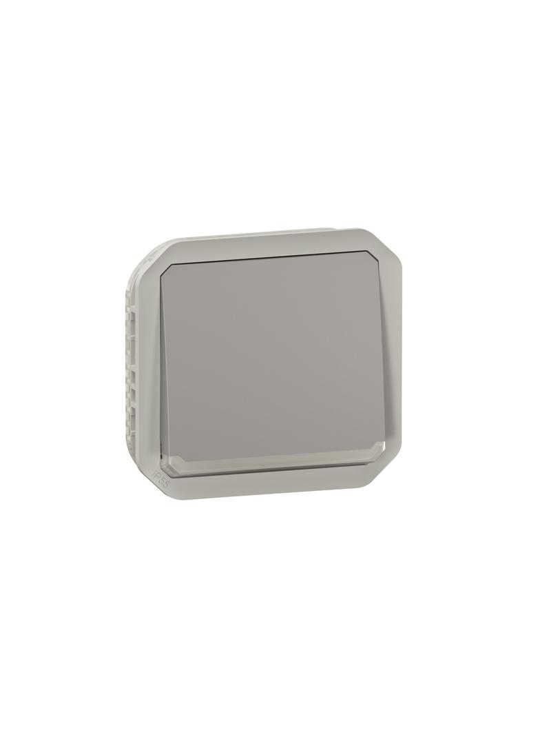 NOWE PLEXO - PRZY. PRZEŁĄCZNY NO/NC Z PODŚWIETL. MECHANIZM 10A- 250V~ SZARY