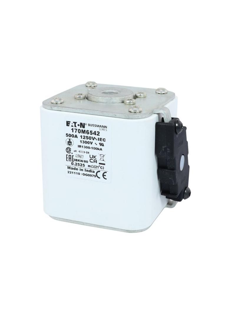 FUSE 500A 1250V 3BKN/80 AR CU Wkładka szybka 500A AC 1250V rozmiar 3 76x92x83 mm aR IEC UL 170M6542