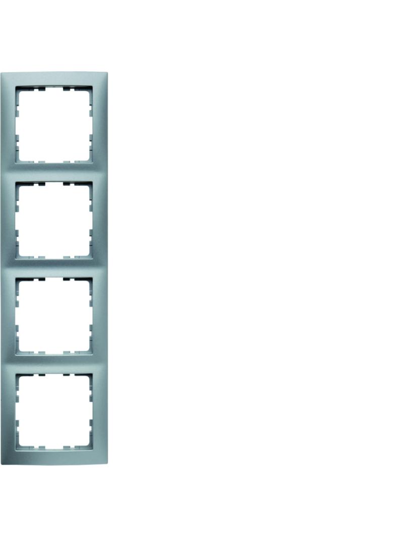 BERKER B.Kwadrat Ramka poczwórna aluminium mat lakierowana 5310148994 HAGER
