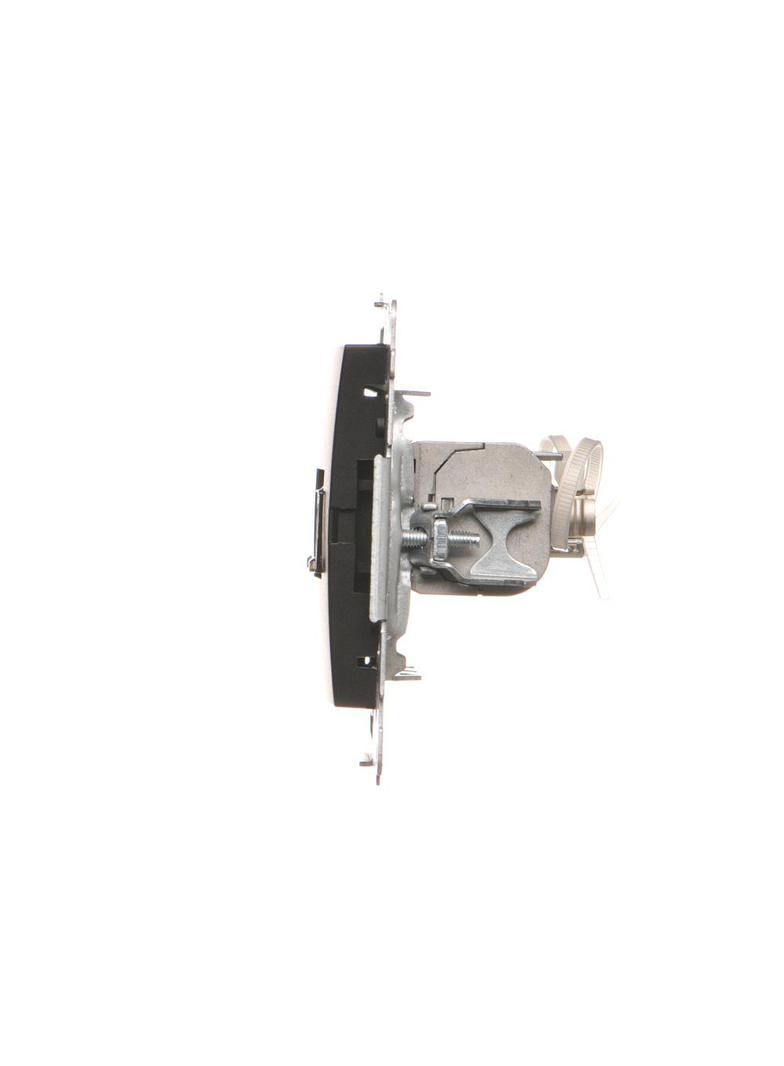 Simon 54 Gniazdo komputerowe podwójne RJ45 kategoria 6 ekranowane z przesłoną przeciwkurzową czarny