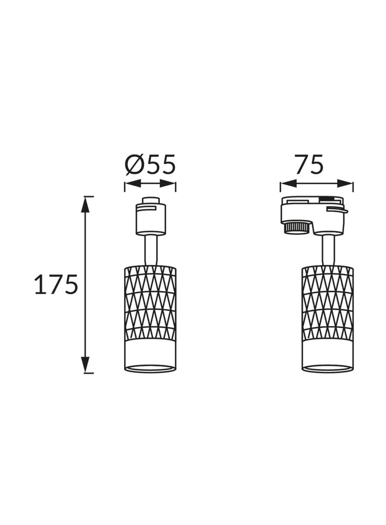 Oprawa do zamontowania na szynoprzewodzie MATA TRA GU10 BLACK/GOLD