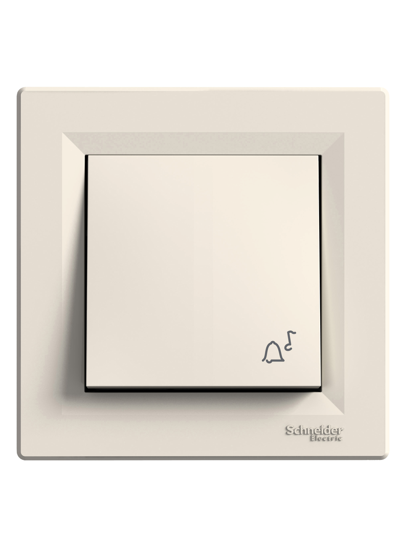 Asfora, przycisk dzwonek, krem