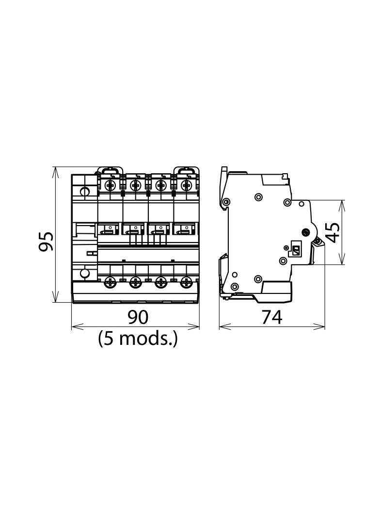 Aparat POP 4 do ochrony przed przepięciami dorywczymi TOV