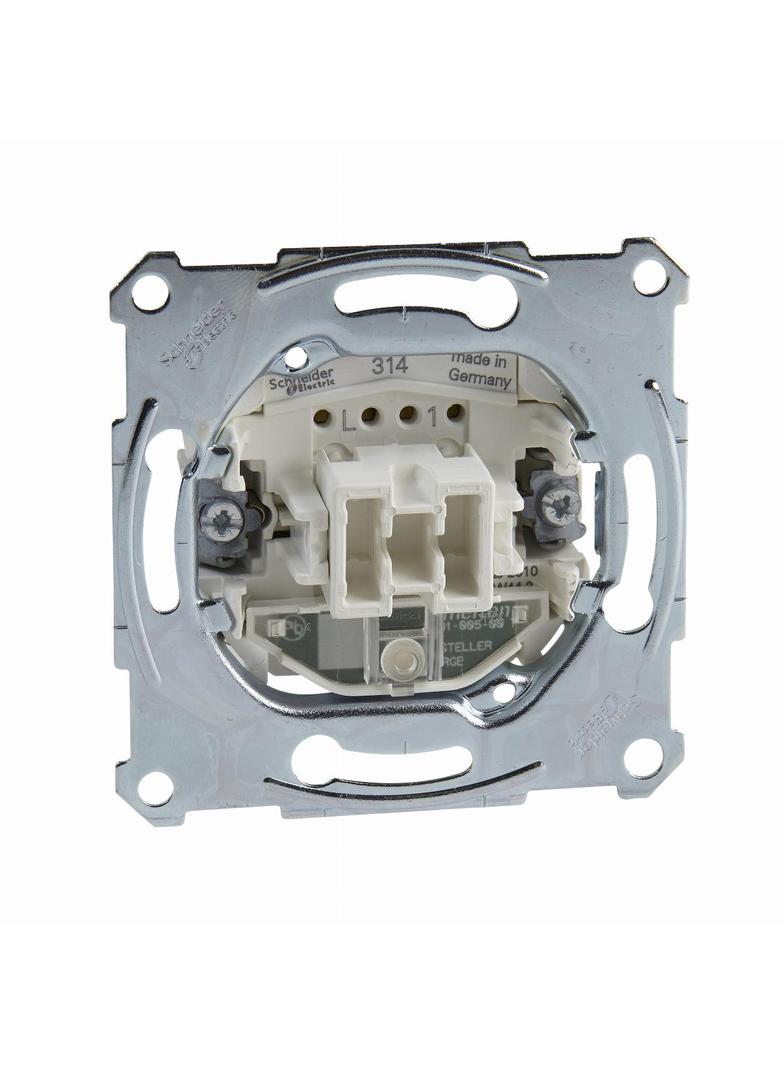 Merten, mechanizm łącznika schodowego z sygnalizacją załączenia, podtynkowy, zaciski bezśrubowe MTN3