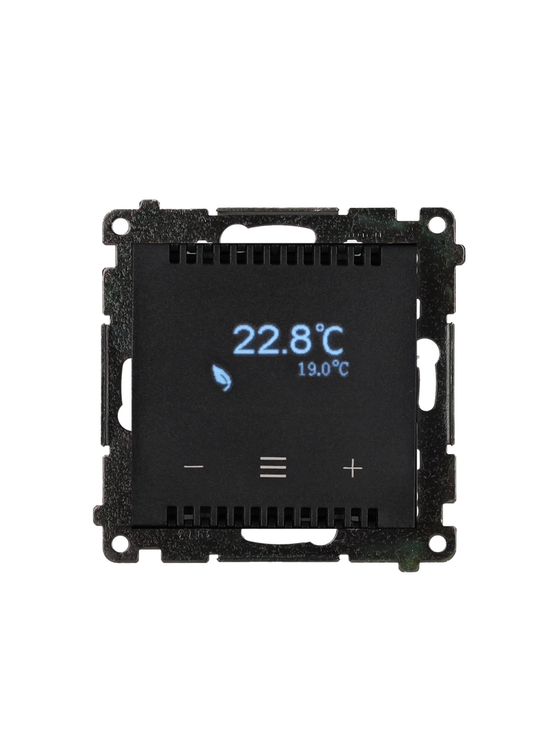 SIMON 55 GO WMDR-18XXX2-149 Termostat programowalny z wyświetlaczem [Wi-Fi]; 230V (moduł); czarny ma