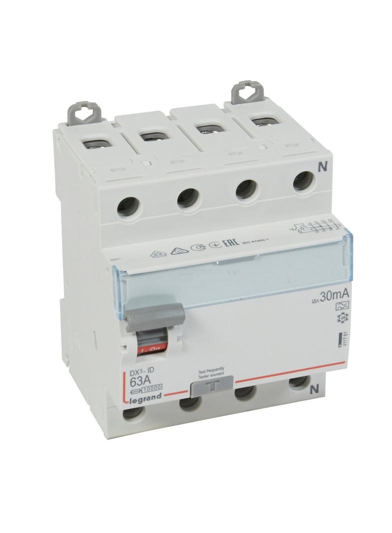 Wyłącznik Różnicowoprądowy P 304 4P 63A 30Ma Typa DX3 411761 LEGRAND