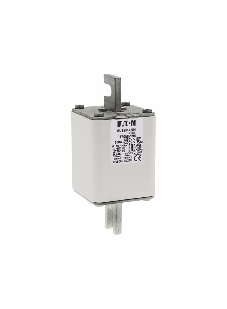 FUSE 500A 1250V 2TN/110 AR CU Wkładka szybka 500A AC 1250V rozmiar 2 61x75x138 mm aR DIN I 170M5194