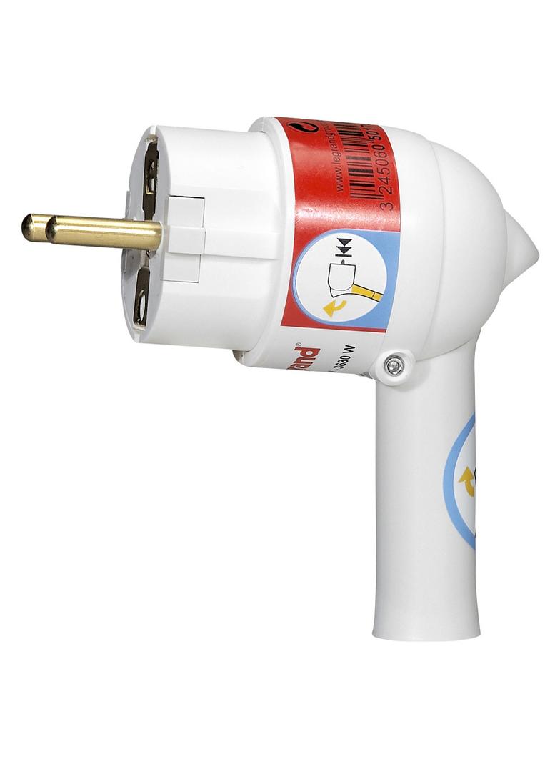 WTYCZKA 2P+Z - 16A - PLASTIKOWA - BIAŁA - Z DŹWIGNIĄ, Legrand