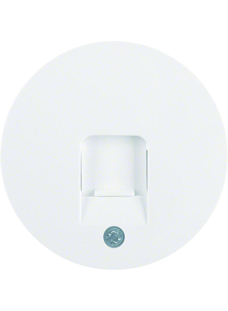 BERKER R.1/R.3 Płytka czołowa zasuwa chroniące przed kurzem pole opisowe biały 11702089 HAGER