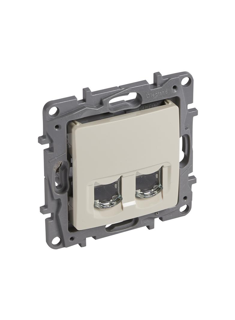 Niloe - Gniazdo 2Xrj45 Kat. 6 Stp Kremowe 664876 LEGRAND