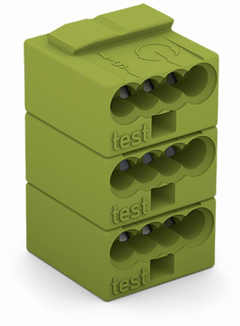 listwa złączek kostkowych 2-torowa jasnozielona